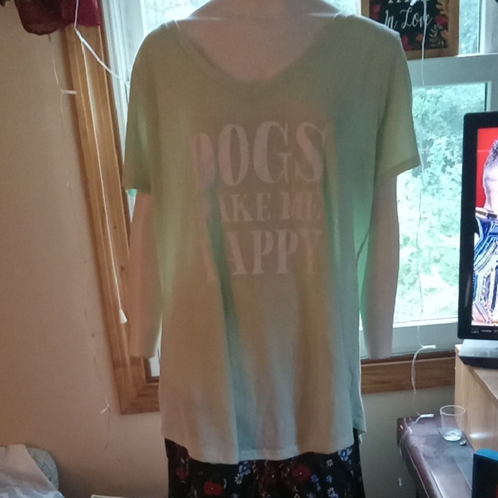 Torrid Light Green Dog Lover Tee